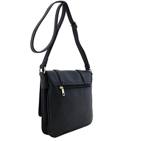 Double Compartment Large Flapover Crossbody Bag - Picture 3 of 5